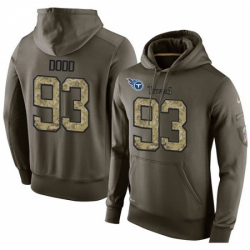 NFL Nike Tennessee Titans 93 Kevin Dodd Green Salute To Service Mens Pullover Hoodie