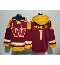 Men Washington Commanders 1 Deebo Samuel Sr Burgundy Ageless Must Have Lace Up Pullover Hoodie Men Washington Commanders 1 Deebo Samuel Sr Burgundy Ageless Must Have Lace Up Pullover Hoodie