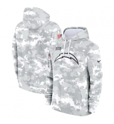 Men Los Angeles Chargers 2024 Arctic Camo Salute To Service Club Fleece Pullover Stitched Hoodie