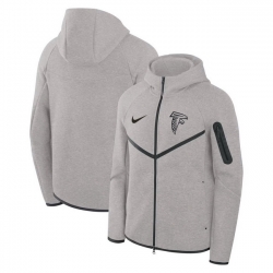 Men Atlanta Falcons Grey Tech Fleece Windrunner Full Zip Hoodie