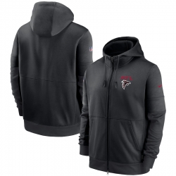 Men Atlanta Falcons New 2020 Nike Gray Black Fan Gear Mascot Performance Full Zip Hoodie