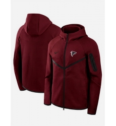 Men Atlanta Falcons Red Tech Fleece Full Zip Windrunner Hoodie Men Atlanta Falcons Red Tech Fleece Full Zip Windrunner Hoodie