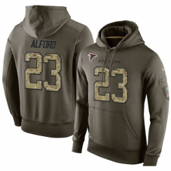 NFL Nike Atlanta Falcons 23 Robert Alford Green Salute To Service Mens Pullover Hoodie