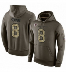 NFL Nike Atlanta Falcons 8 Matt Schaub Green Salute To Service Mens Pullover Hoodie