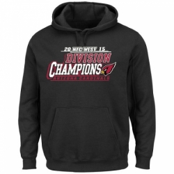 NFL Men Arizona Cardinals Majestic Black 2015 NFC West Division Champions Pullover Hoodie