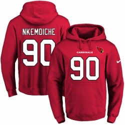 NFL Mens Nike Arizona Cardinals 90 Robert Nkemdiche Red Name Number Pullover Hoodie