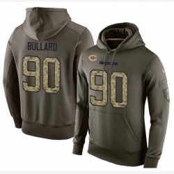 NFL Nike Chicago Bears 90 Jonathan Bullard Green Salute To Service Mens Pullover Hoodie