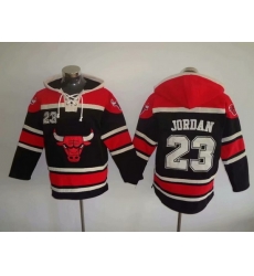 Men Chicago Bulls #23 Michael Jordan Black Pullover NBA Hoodie