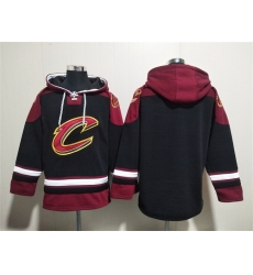 Men Cleveland Cavaliers Blank Black Red Ageless Must Have Lace Up Pullover Hoodie