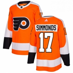 Mens Adidas Philadelphia Flyers 17 Wayne Simmonds Premier Orange Home NHL Jersey 