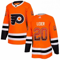 Mens Adidas Philadelphia Flyers 20 Taylor Leier Authentic Orange Drift Fashion NHL Jersey 