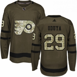 Mens Adidas Philadelphia Flyers 29 Johnny Oduya Premier Green Salute to Service NHL Jersey 