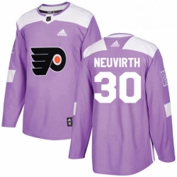 Mens Adidas Philadelphia Flyers 30 Michal Neuvirth Authentic Purple Fights Cancer Practice NHL Jersey 