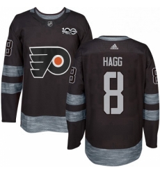 Mens Adidas Philadelphia Flyers 8 Robert Hagg Authentic Black 1917 2017 100th Anniversary NHL Jersey 