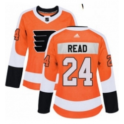 Womens Adidas Philadelphia Flyers 24 Matt Read Authentic Orange Home NHL Jersey 