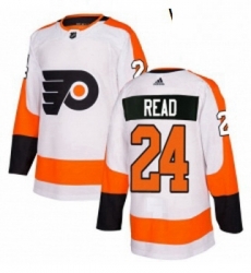 Womens Adidas Philadelphia Flyers 24 Matt Read Authentic White Away NHL Jersey 