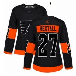 Womens Adidas Philadelphia Flyers 27 Ron Hextall Premier Black Alternate NHL Jersey 