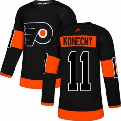 Youth Adidas Philadelphia Flyers 11 Travis Konecny Premier Black Alternate NHL Jersey 