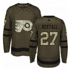 Youth Adidas Philadelphia Flyers 27 Ron Hextall Premier Green Salute to Service NHL Jersey 