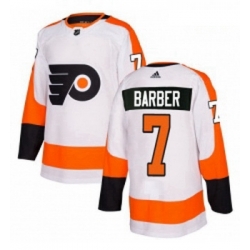 Youth Adidas Philadelphia Flyers 7 Bill Barber Authentic White Away NHL Jersey 