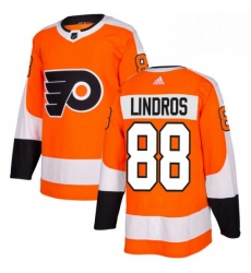 Youth Adidas Philadelphia Flyers 88 Eric Lindros Authentic Orange Home NHL Jersey 