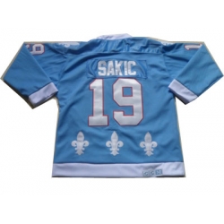 NHL Jerseys Quebec Nordiques #19 Sakic Lt.Blue Jerseys[CCM]