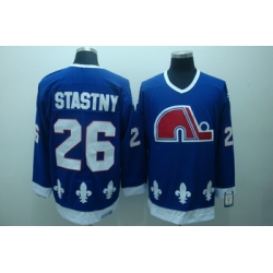 Quebec Nordiques 26 Paul Stastny Blue Jerseys CCM