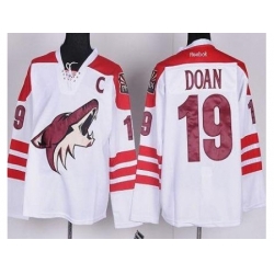 Phoenix Coyotes 19 Shane Doan White Road Stitched NHL Jersey