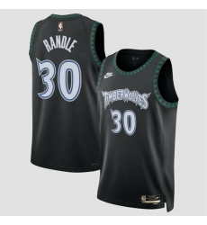 Men Minnesota Timberwolves 30 Julius Randle Black 2025 Classic Edition Stitched Jersey