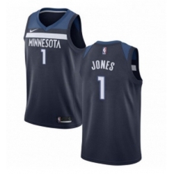 Womens Nike Minnesota Timberwolves 1 Tyus Jones Swingman Navy Blue Road NBA Jersey Icon Edition