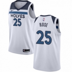 Womens Nike Minnesota Timberwolves 25 Derrick Rose Authentic White NBA Jersey Association Edition 