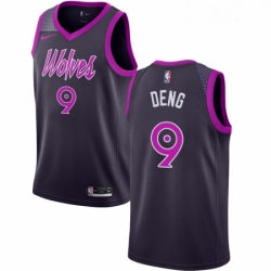 Womens Nike Minnesota Timberwolves 9 Luol Deng Swingman Purple NBA Jersey City Edition 