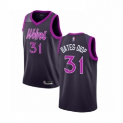 Youth Minnesota Timberwolves 31 Keita Bates Diop Swingman Purple Basketball Jersey City Edition 