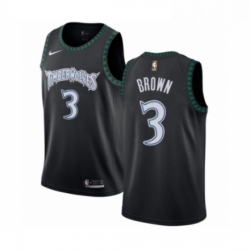 Youth Nike Minnesota Timberwolves 3 Anthony Brown Swingman Black Hardwood Classics Jersey 