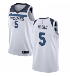 Youth Nike Minnesota Timberwolves 5 Gorgui Dieng Swingman White NBA Jersey Association Edition