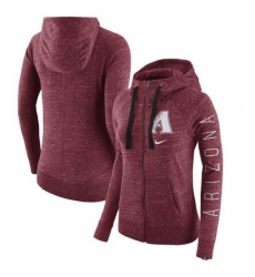 MLB Arizona Diamondbacks Nike Women Vintage Full Zip Hoodie Crimson