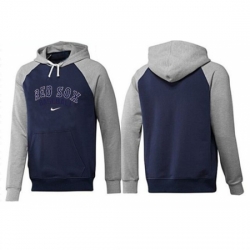 MLB Men Nike Boston Red Sox Pullover Hoodie NavyGrey