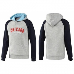 MLB Men Nike Chicago Cubs Pullover Hoodie GreyBlack