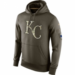 MLB Men Kansas City Royals Nike Olive Salute To Service KO Performance Hoodie