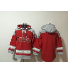 Men Los Angeles Angels Blank Stitched Red Hoodie