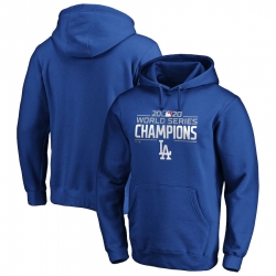 Men Los Angeles Dodgers 2020 World Series Champions Logo Pullover Hoodie Royal