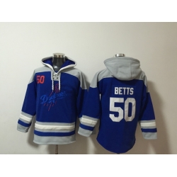 Men Los Angeles Dodgers 50 Mookie Betts Stitched Hoodie