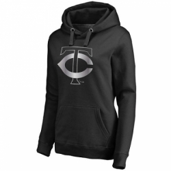 MLB Minnesota Twins Women Platinum Collection Pullover Hoodie Black