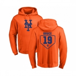 Men MLB Nike New York Mets 19 Jay Bruce Orange RBI Pullover Hoodie