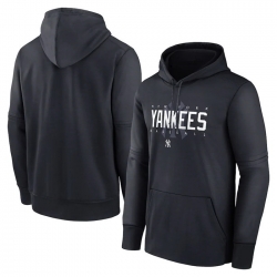 Men New York Yankees Navy Pregame Performance Pullover Hoodie