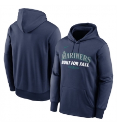 Men Seattle Mariners Navy 2025 Postseason Collection Therma Hoodie