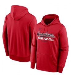 Men Cleveland Guardians Red Cooperstown Collection Logo Club Pullover Hoodie