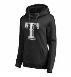 MLB Texas Rangers Women Platinum Collection Pullover Hoodie Black