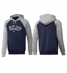 MLB Men Nike Toronto Blue Jays Pullover Hoodie NavyGrey