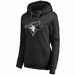 MLB Toronto Blue Jays Women Platinum Collection Pullover Hoodie Black